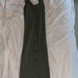 Planet gold long green body dress!